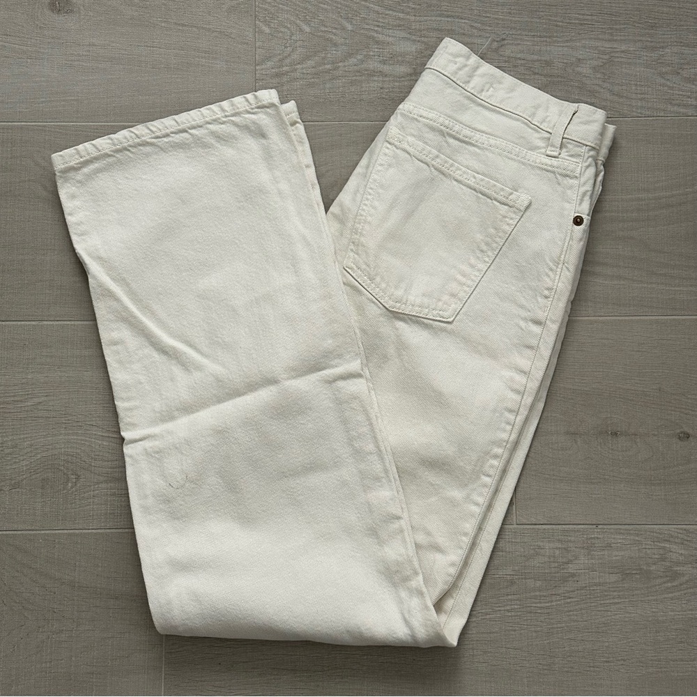 Mango Cream Button-Fly Jeans - Picture 2 of 2